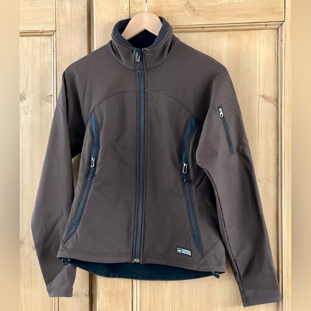 Recreational Equipment Inc REI Zip Front Fleece Lined Jacket Coat Small Brown